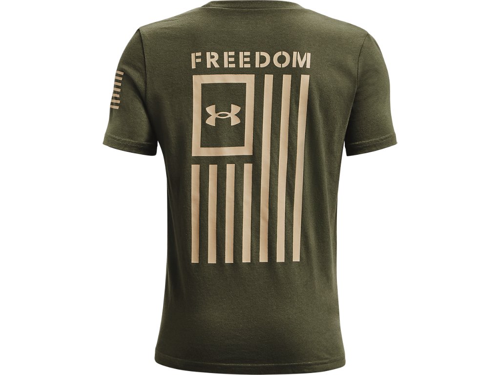Under Armour Boys Freedom Flag T-Shirt - Quick-Drying Cotton Blend
