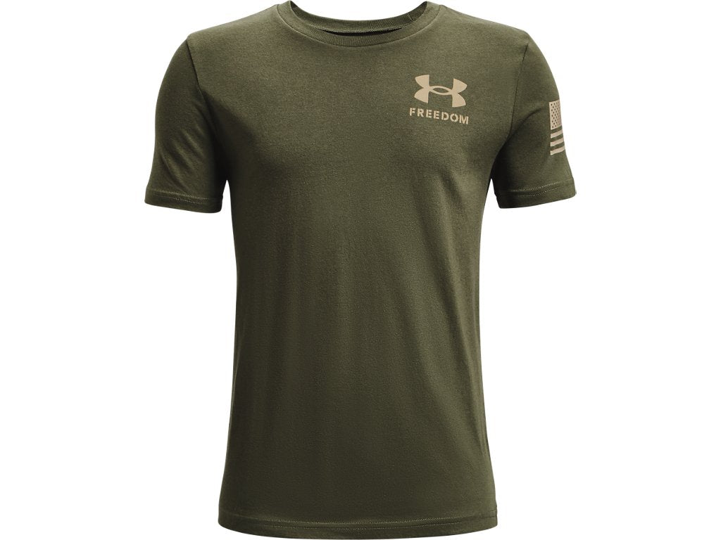 Under Armour Boys Freedom Flag T-Shirt - Quick-Drying Cotton Blend