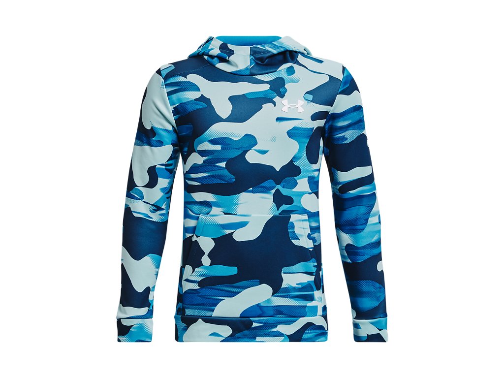 Under Armour Boys Armour Fleece Printed Hoodie Apparel - Scuba Neck Design