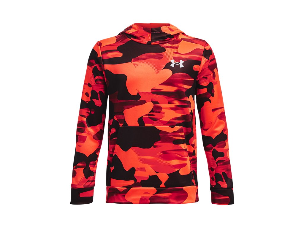 Under Armour Boys Armour Fleece Printed Hoodie Apparel - Scuba Neck Design