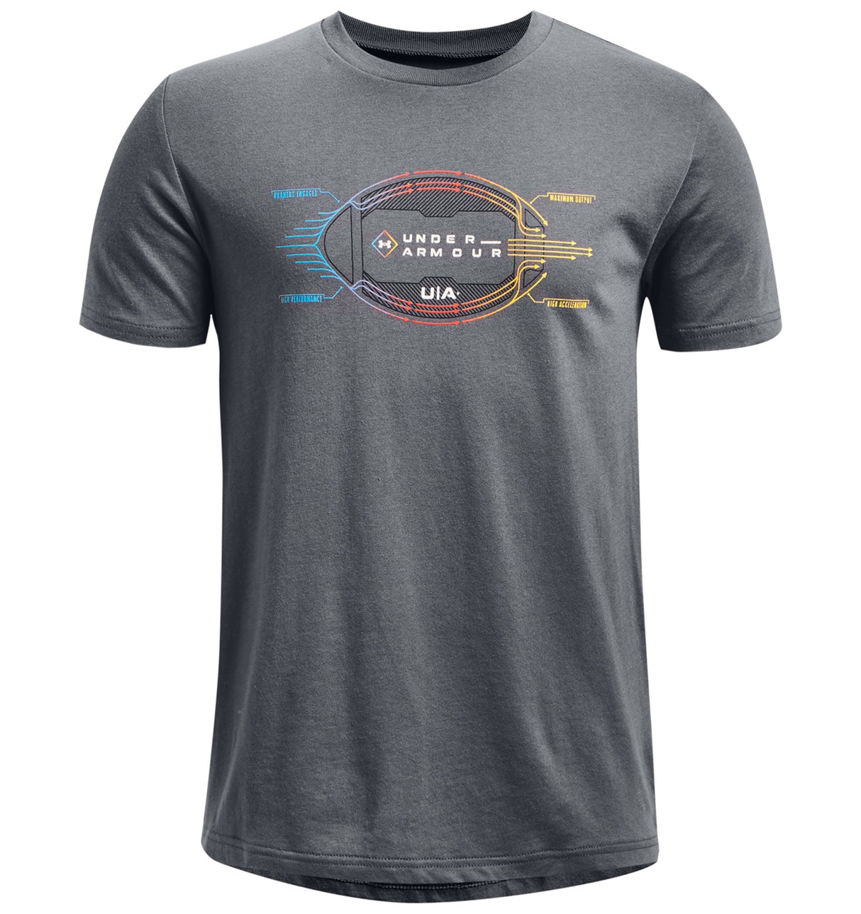 Under Armour Unisex Schematic Football Graphic T-Shirt - Quick-Drying Cotton Blend