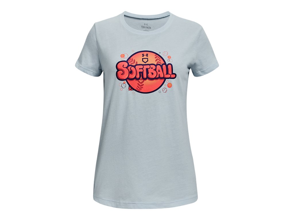 Under Armour Girls UA Softball Bubbles Short Sleeve T-Shirt - All-Day Comfort