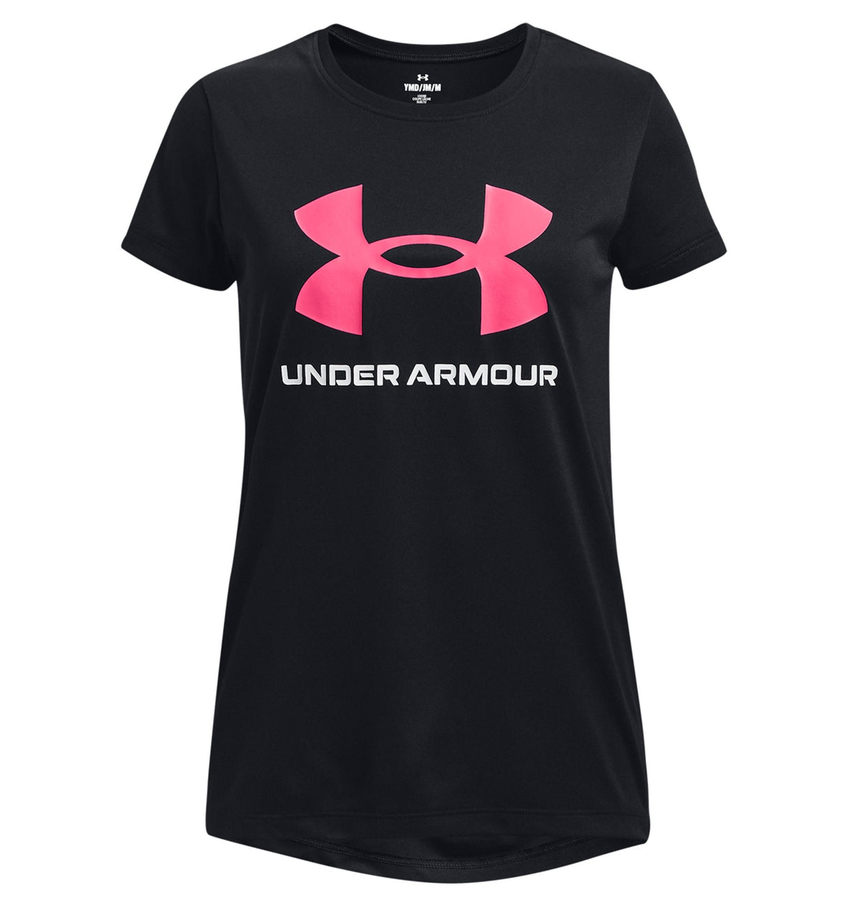 Under Armour Girls Tech Print Fill Big Logo Short Sleeve Shirt - Quick-Drying and Ultra-Soft