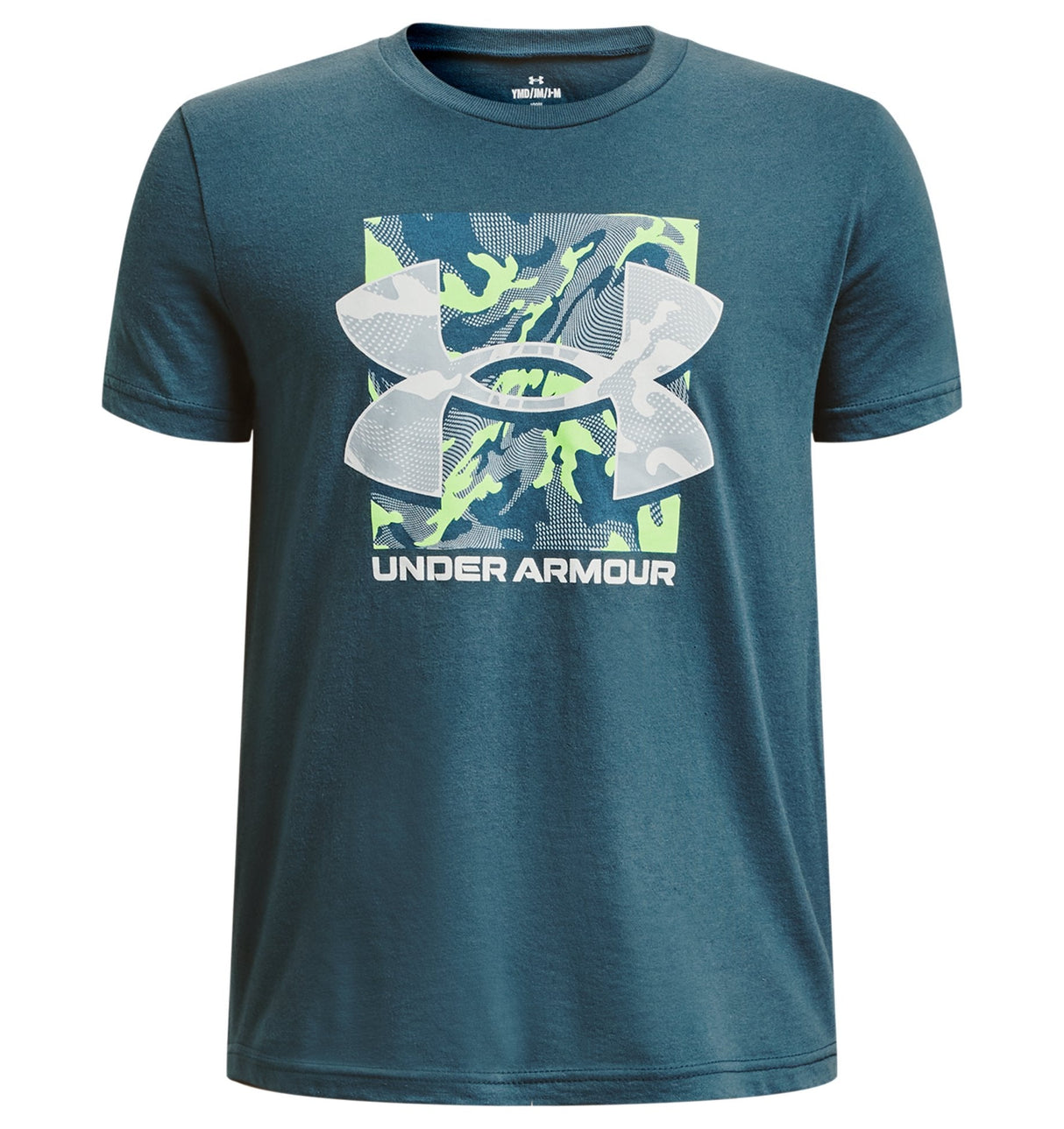 Under Armour Boys Box Logo Camo Short Sleeve T-Shirt - Quick-Drying Cotton Blend