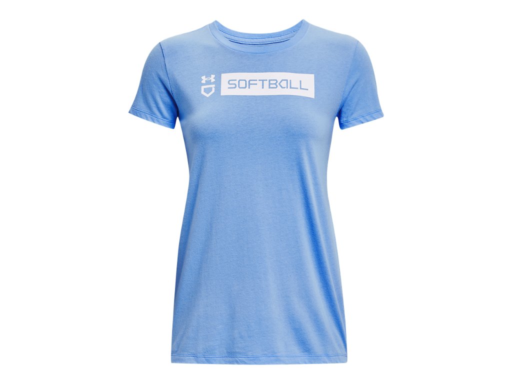 Under Armour Womens Softball Bar Short Sleeve T-Shirt - Quick-drying Cotton Blend
