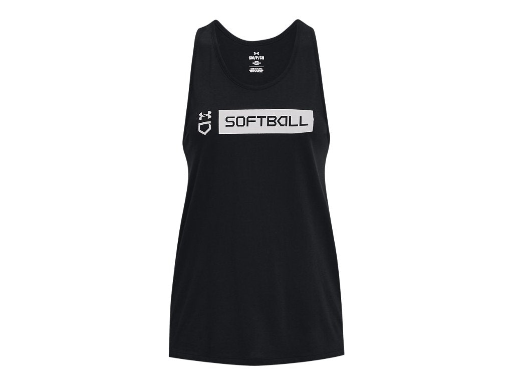 Under Armour Womens Softball Wordmark Bar Tank Top - Quick-Drying Cotton Blend
