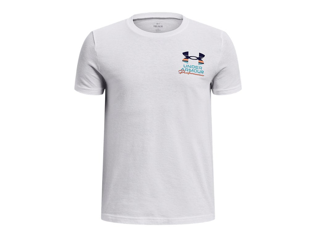 Under Armour Boys Performance Logo Short Sleeve T-Shirt - Quick-Drying Cotton Blend