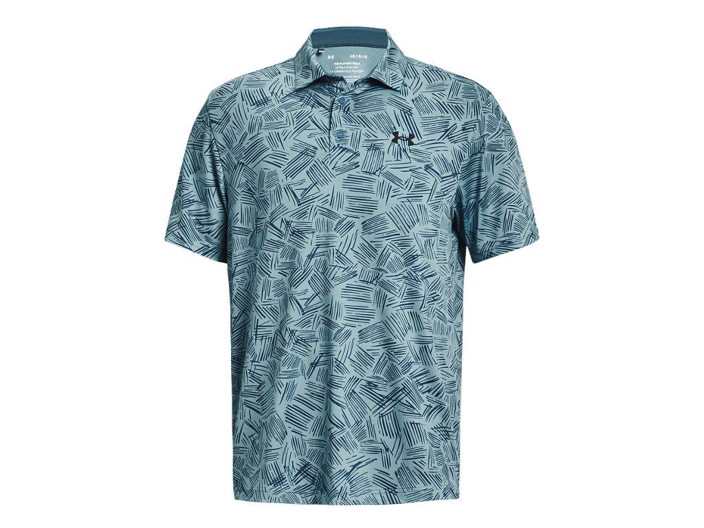 Under Armour Men's UA Playoff 3.0 Printed Polo Apparel - Breathable and Stretchy
