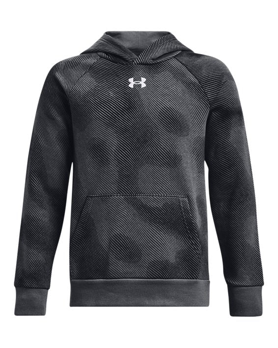 Under Armour Boys Rival Fleece Printed Hoodie - Ultra-Soft Warmth