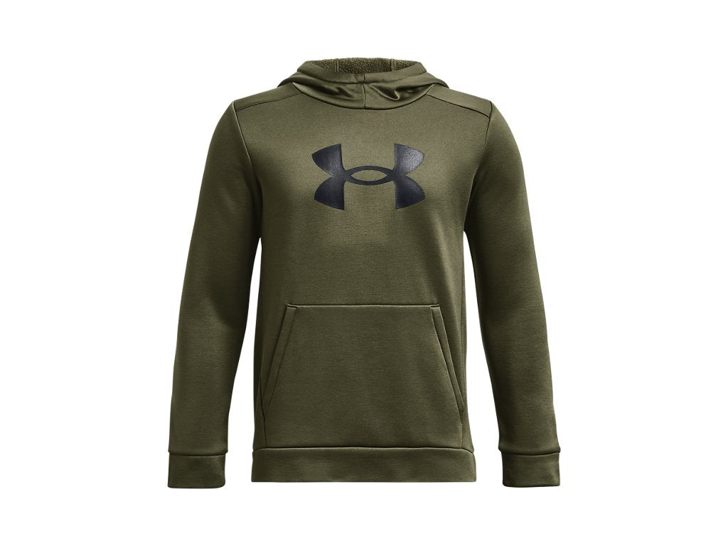 Under Armour Boys Armour Fleece Big Logo Hoodie - Breathable and Stretchy