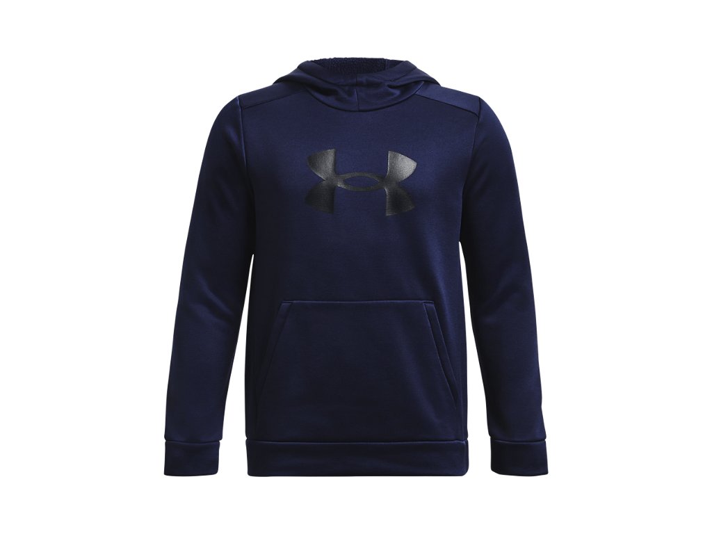 Under Armour Boys Armour Fleece Big Logo Hoodie - Breathable and Stretchy