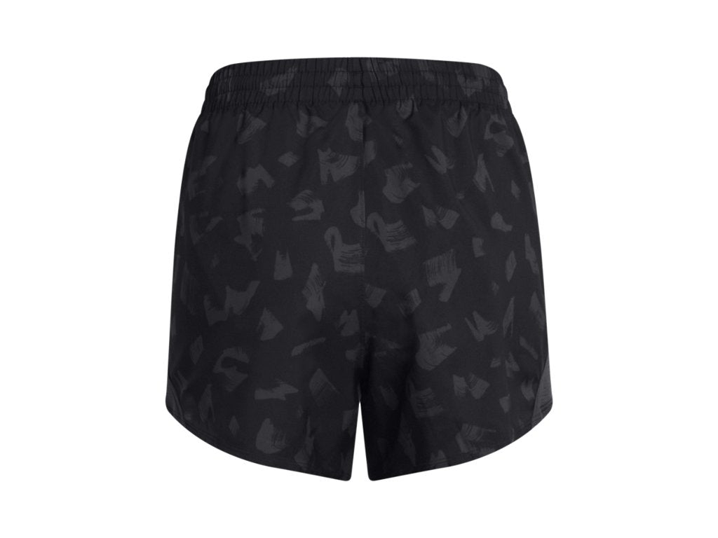Under Armour Womens Fly-By Printed 3in Shorts - Updated Waistband and Side Zip Pocket