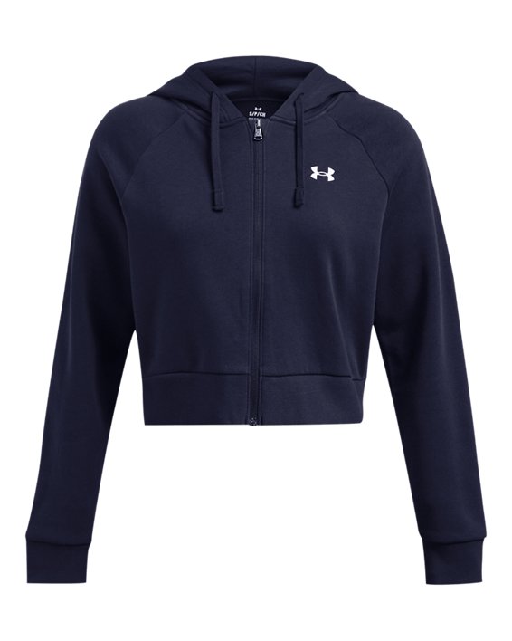 Under Armour Womens Rival Fleece Crop Full-Zip - Ultra-Soft and Warm