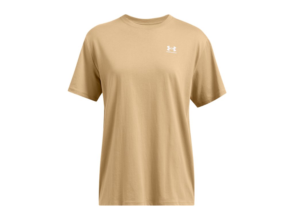 Under Armour Womens BF Oversized Logo Short Sleeve T-Shirt - Quick-Drying Cotton Blend
