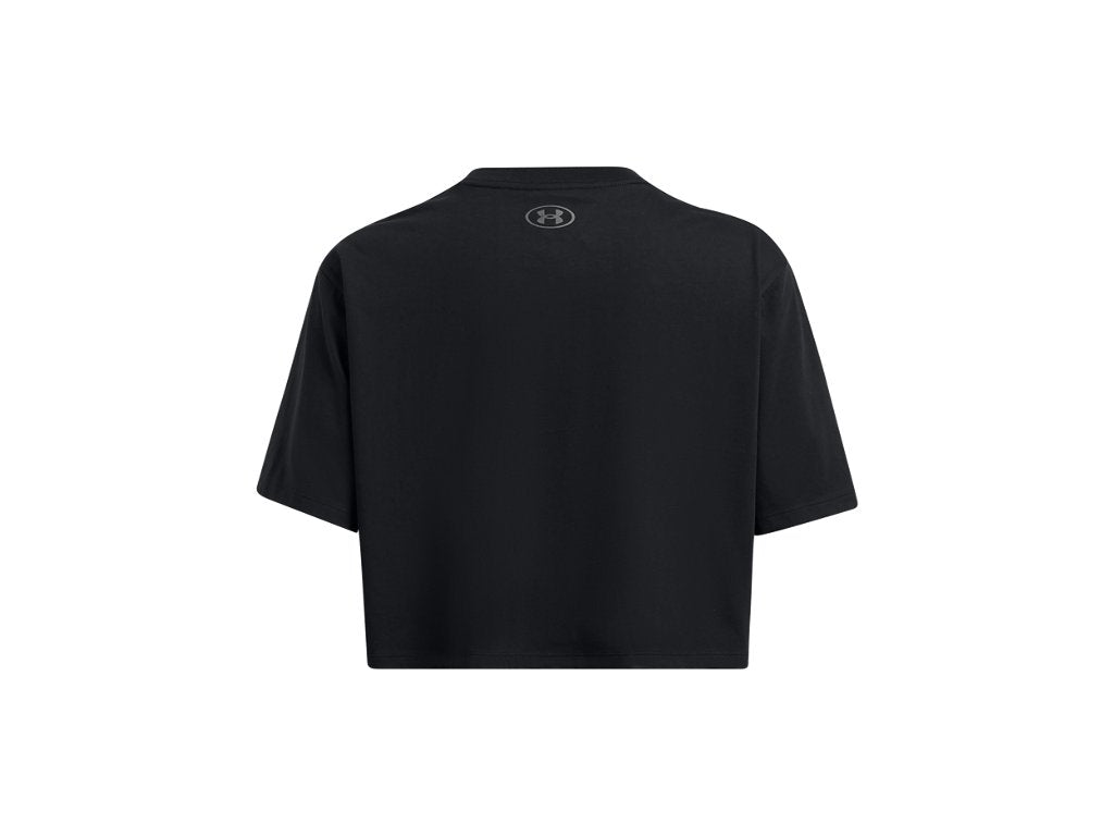 Under Armour Womens Boxy Crop Branded Short Sleeve T-Shirt - Quick Drying