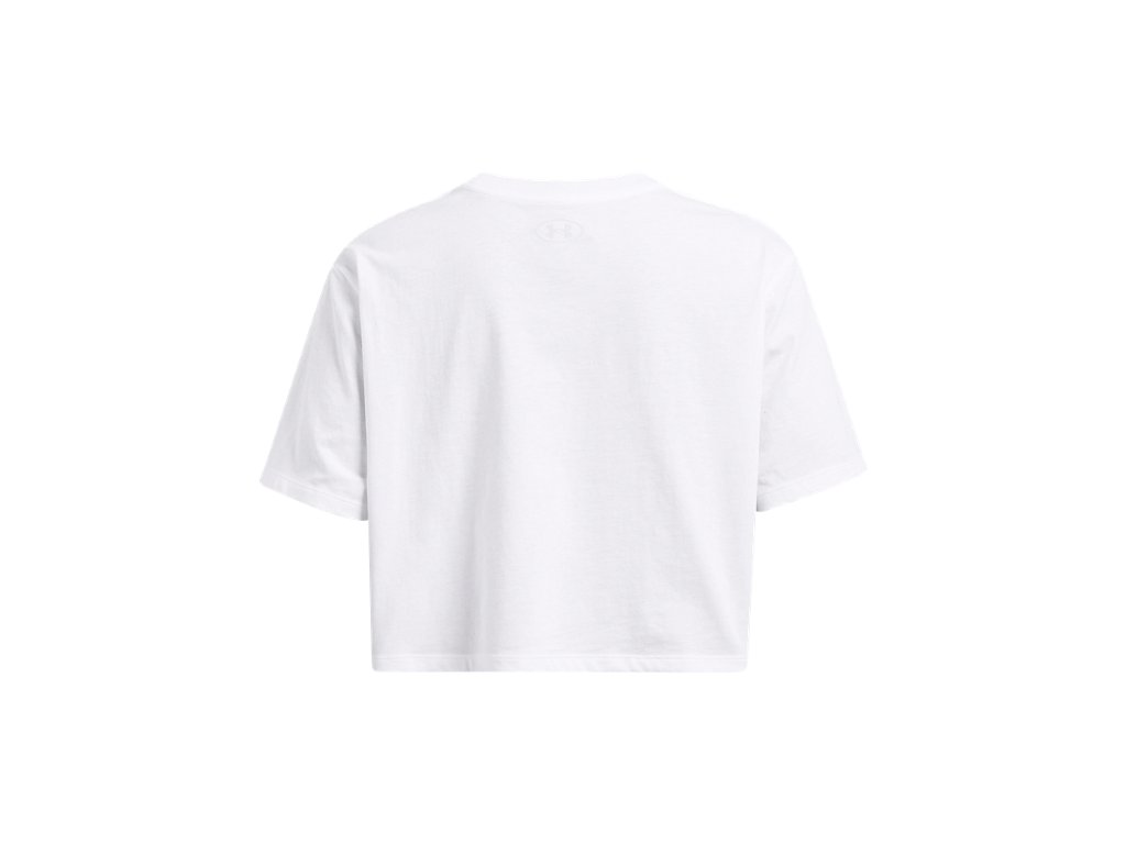 Under Armour Womens Boxy Crop Branded Short Sleeve T-Shirt - Quick Drying