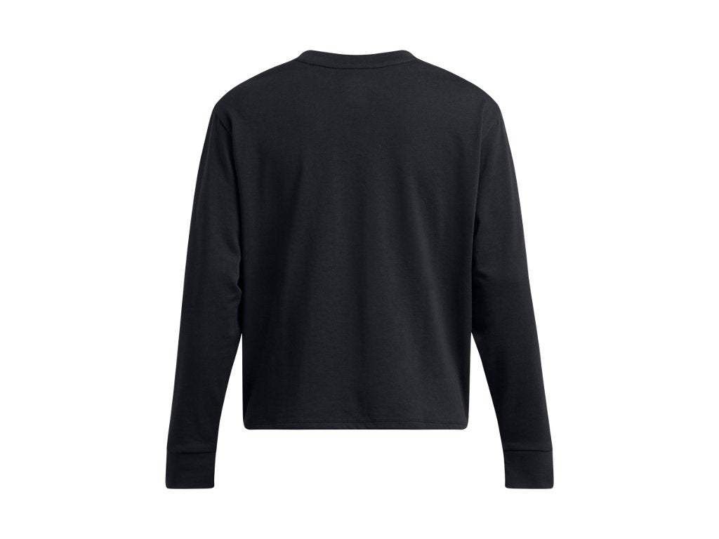 Under Armour Womens Heavyweight Boxy Cropped Long Sleeve T-Shirt - Comfort Cotton Blend