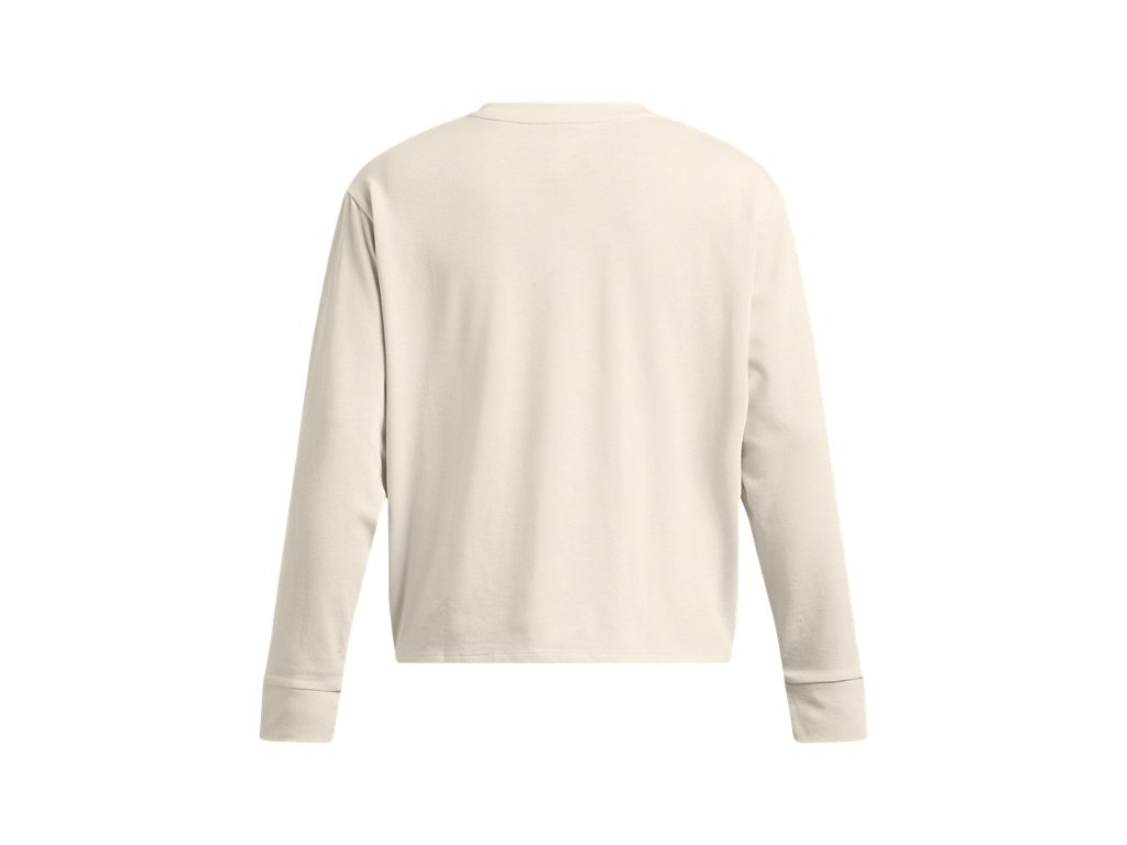 Under Armour Womens Heavyweight Boxy Cropped Long Sleeve T-Shirt - Comfort Cotton Blend
