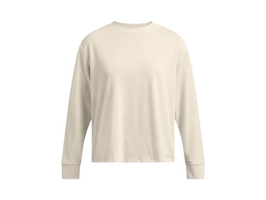 Under Armour Womens Heavyweight Boxy Cropped Long Sleeve T-Shirt - Comfort Cotton Blend
