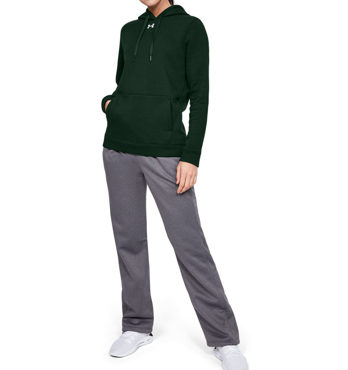 Under Armour Womens Hustle Fleece Hoodie - Ultra-Soft with Adjustable Drawcords