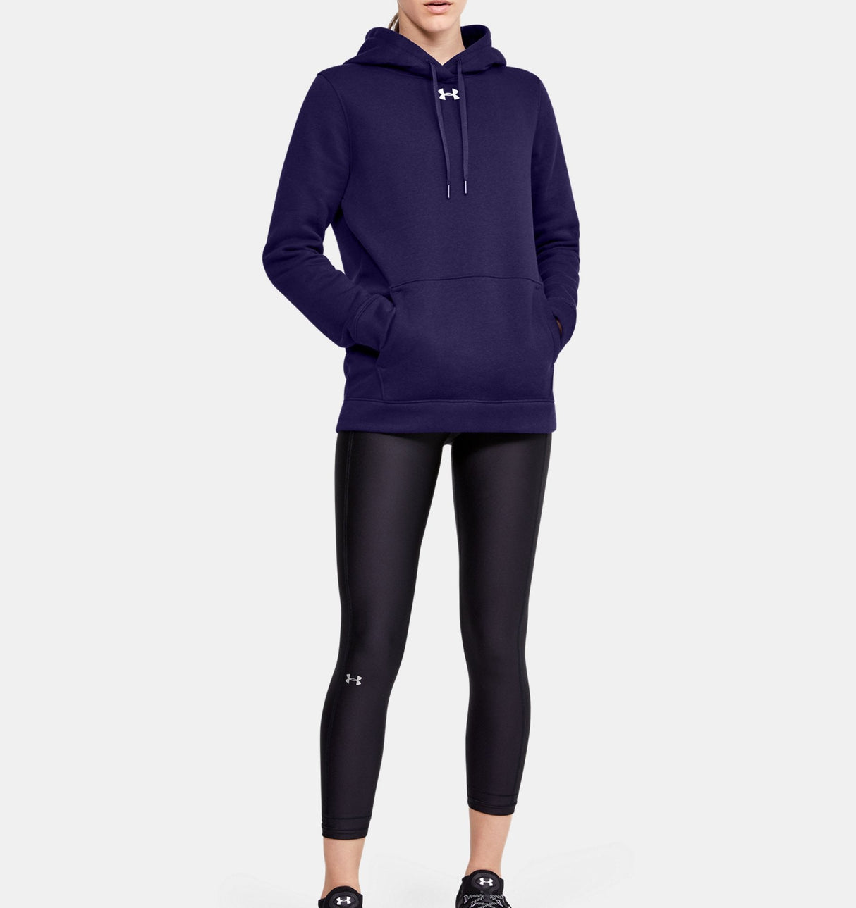 Under Armour Womens Hustle Fleece Hoodie - Ultra-Soft with Adjustable Drawcords