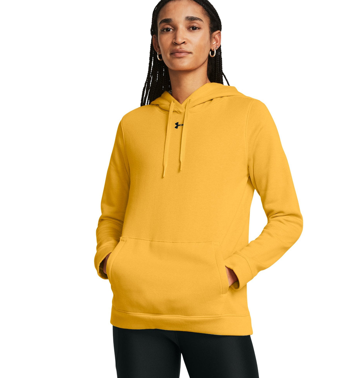 Under Armour Womens Hustle Fleece Hoodie - Ultra-Soft with Adjustable Drawcords