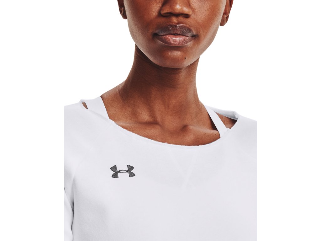 Under Armour Womens Hustle Fleece Crew Apparel - 4-Way Stretch Material