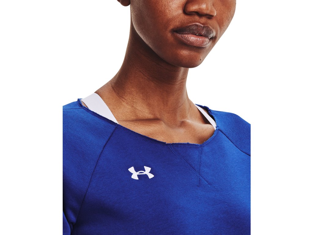 Under Armour Womens Hustle Fleece Crew Apparel - 4-Way Stretch Material