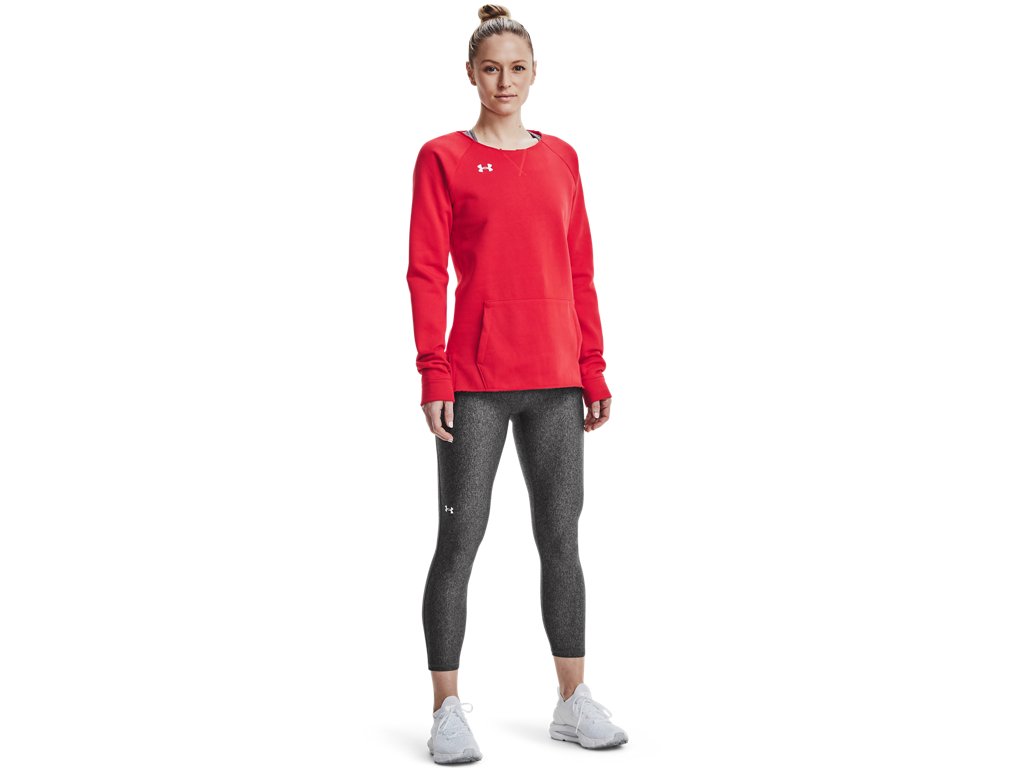 Under Armour Womens Hustle Fleece Crew Apparel - 4-Way Stretch Material