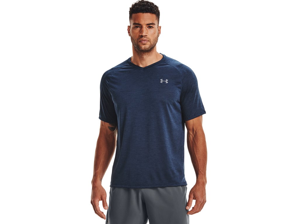 Under Armour Mens UA Tech V-Neck Short Sleeve Shirt - Quick-Drying
