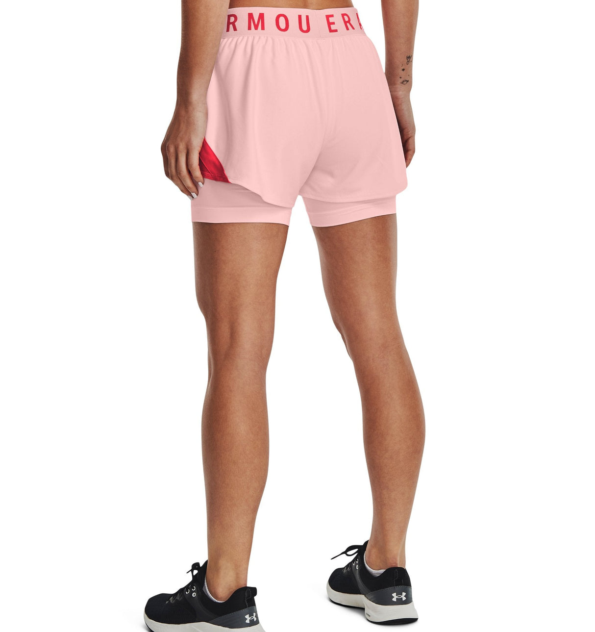 Under Armour Womens Play Up 2-in-1 Shorts - Sweat Wicking and Quick Drying