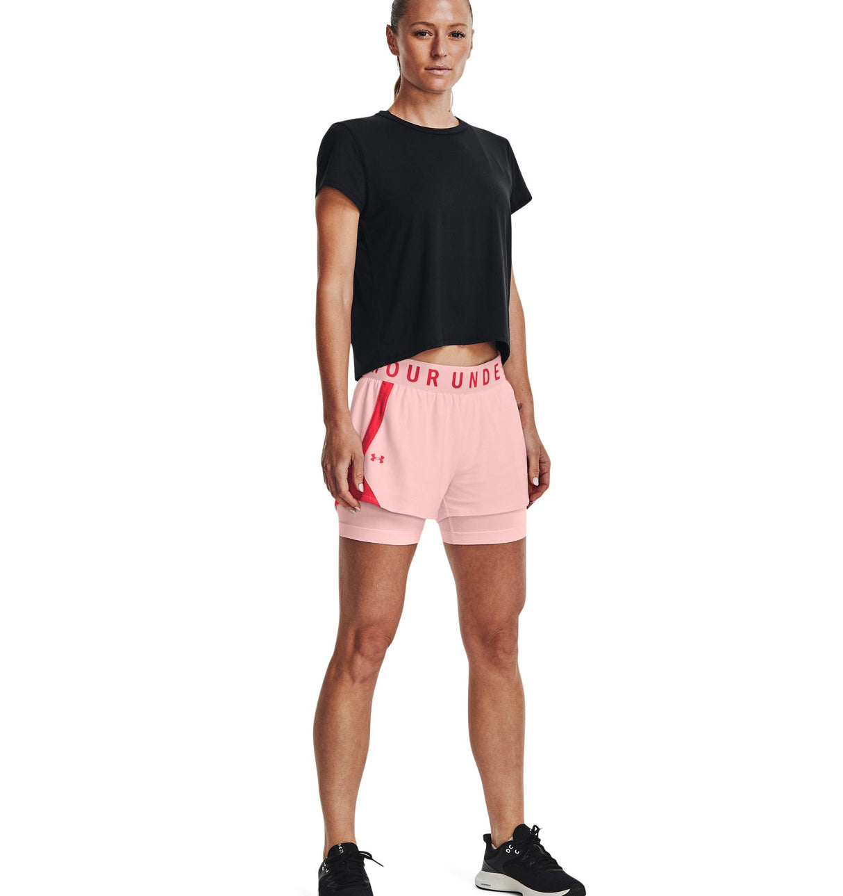 Under Armour Womens Play Up 2-in-1 Shorts - Sweat Wicking and Quick Drying