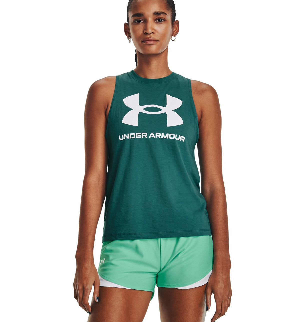 Under Armour Womens Rival Tank Top - Quick-Drying Cotton Blend