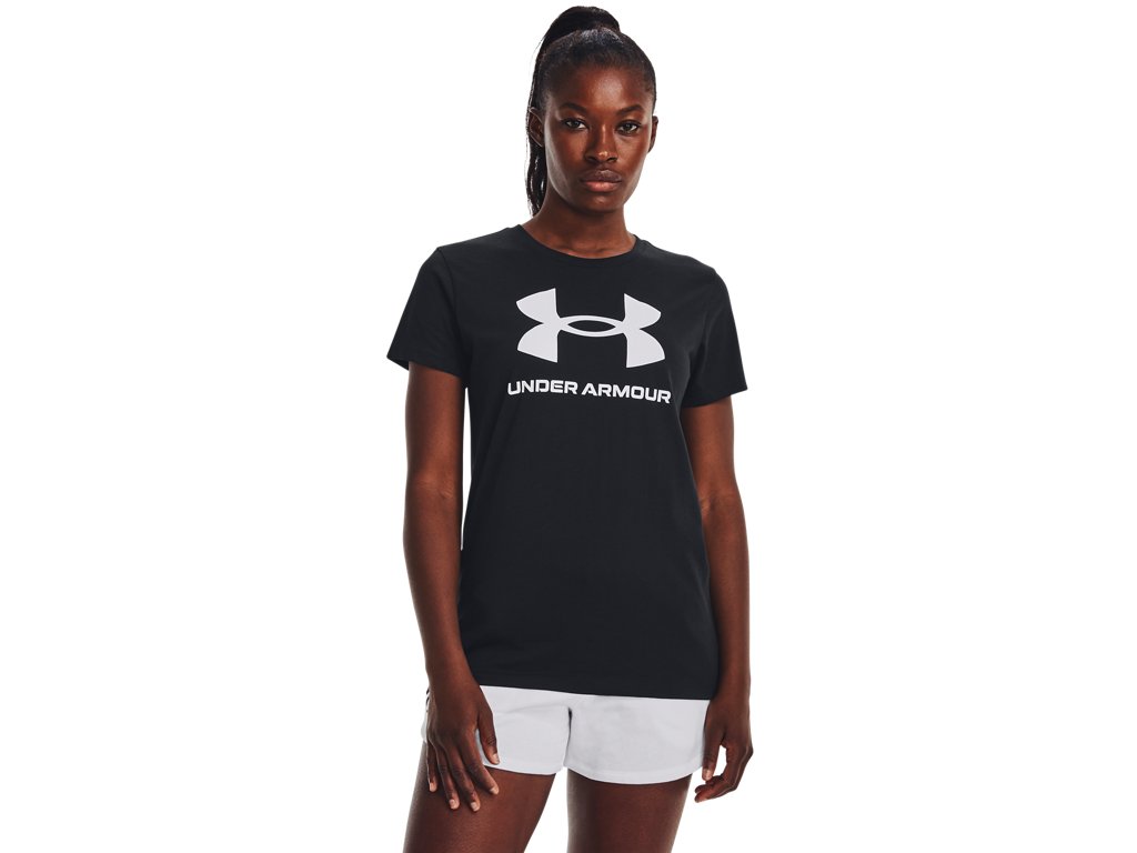 Under Armour Womens Rival Logo Short Sleeve T-Shirt - Quick-Drying Cotton Blend