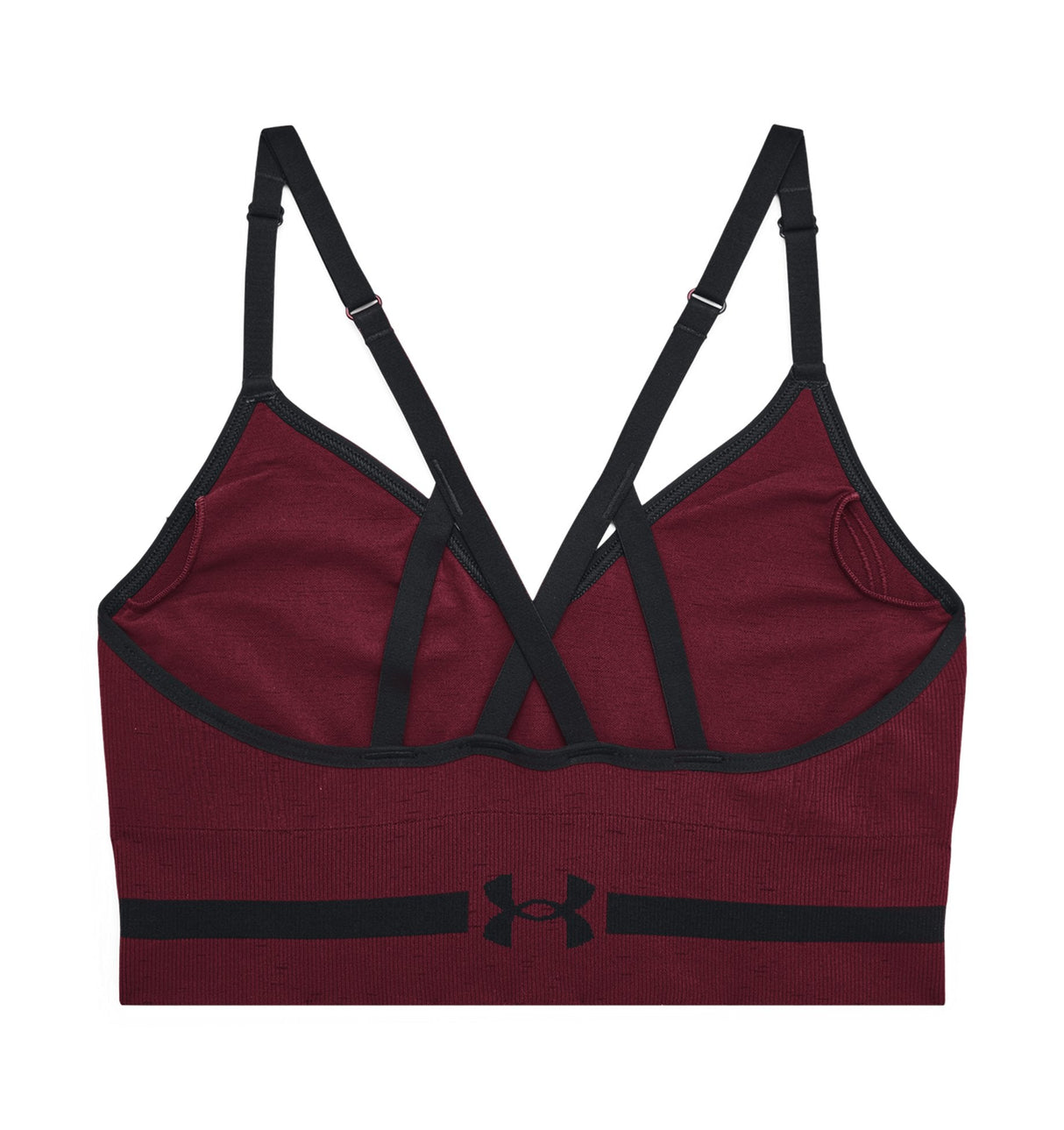 Under Armour Womens Seamless Low Long Heather Sports Bra - Adjustable Cross Back Design