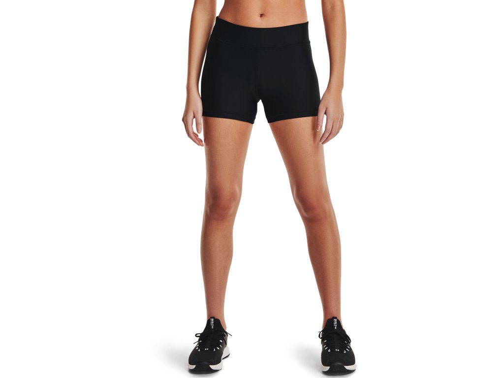 Under Armour Womens HeatGear Mid-Rise Shorty Shorts - Superior Sweat Wicking