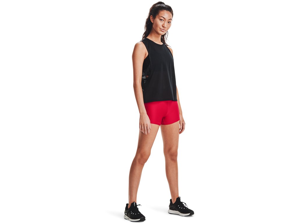 Under Armour Womens HeatGear Mid-Rise Shorty Shorts - Superior Sweat Wicking