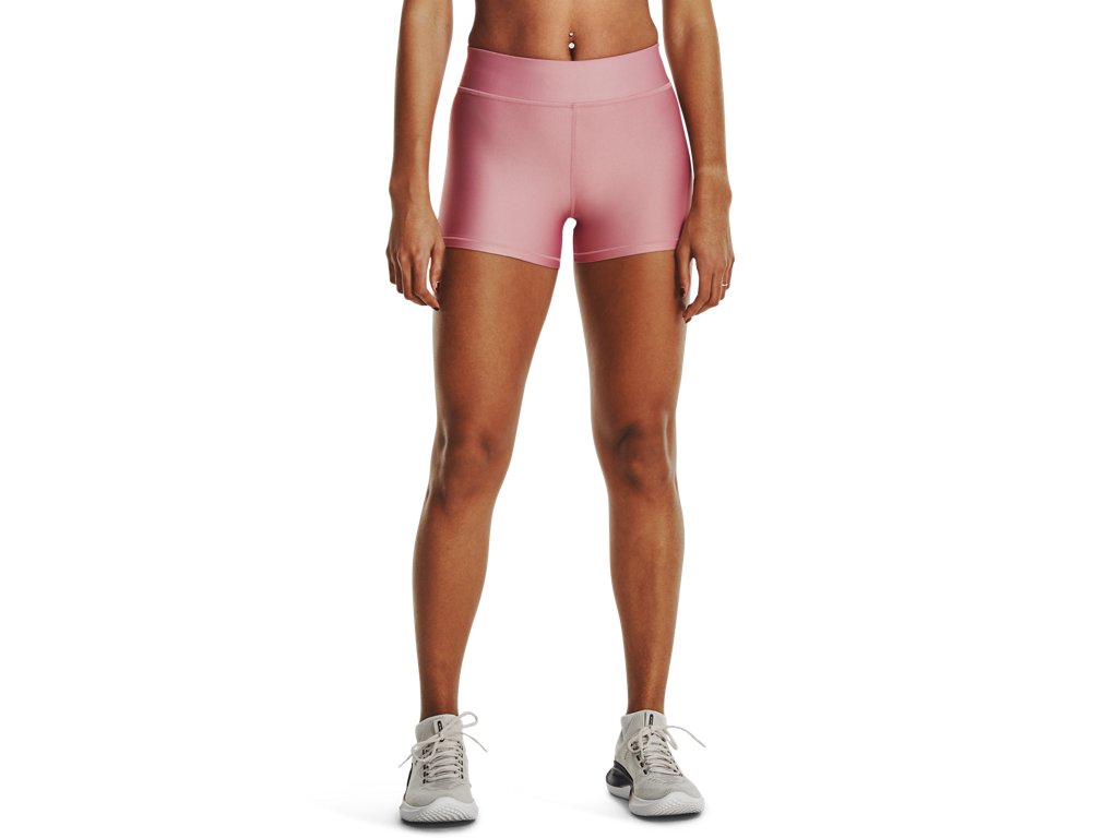 Under Armour Womens HeatGear Mid-Rise Shorty Shorts - Superior Sweat Wicking