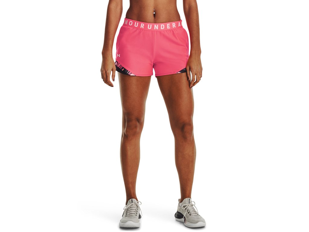 Under Armour Womens Play Up 3.0 Tri Color Shorts - Sweat Wicking