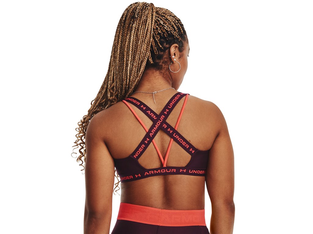 Under Armour Women's Crossback Low Sports Bra - Sweat-Wicking