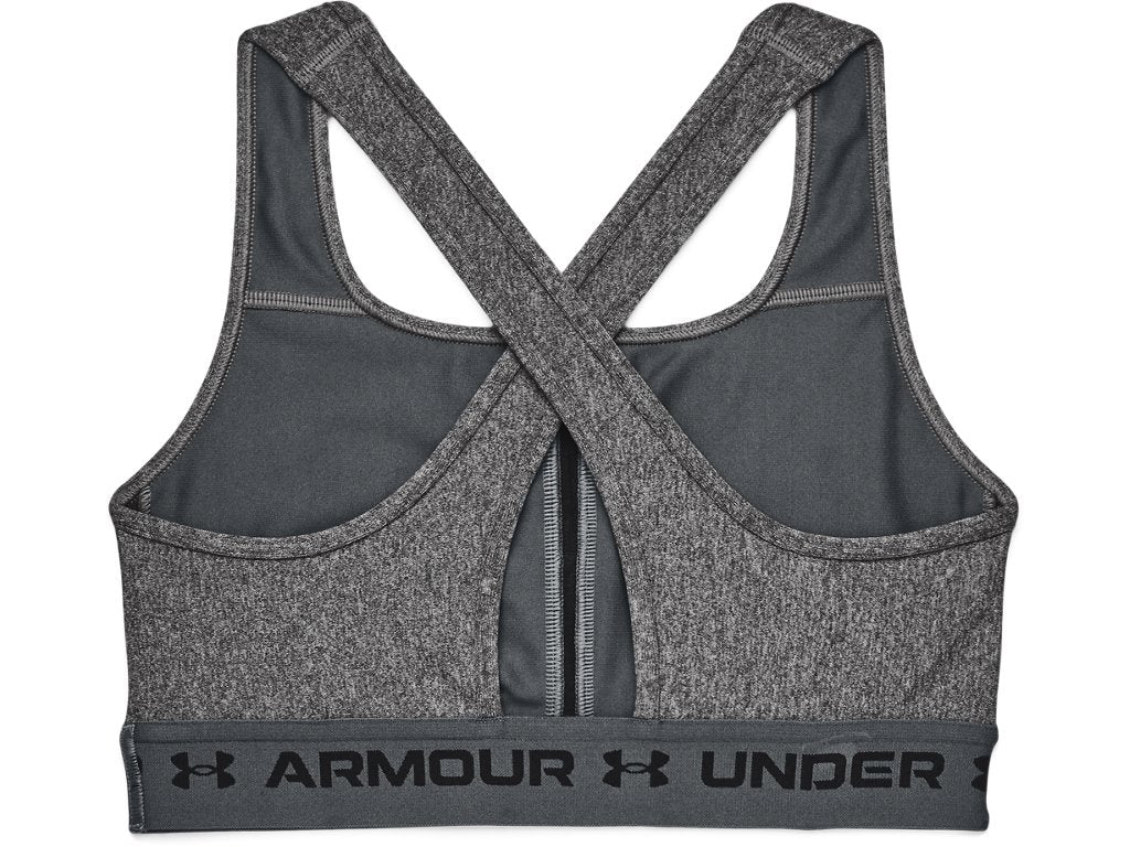 Under Armour Women Mid Crossback Heather Sports Bra - Strategic Support for Medium-Intensity Activities