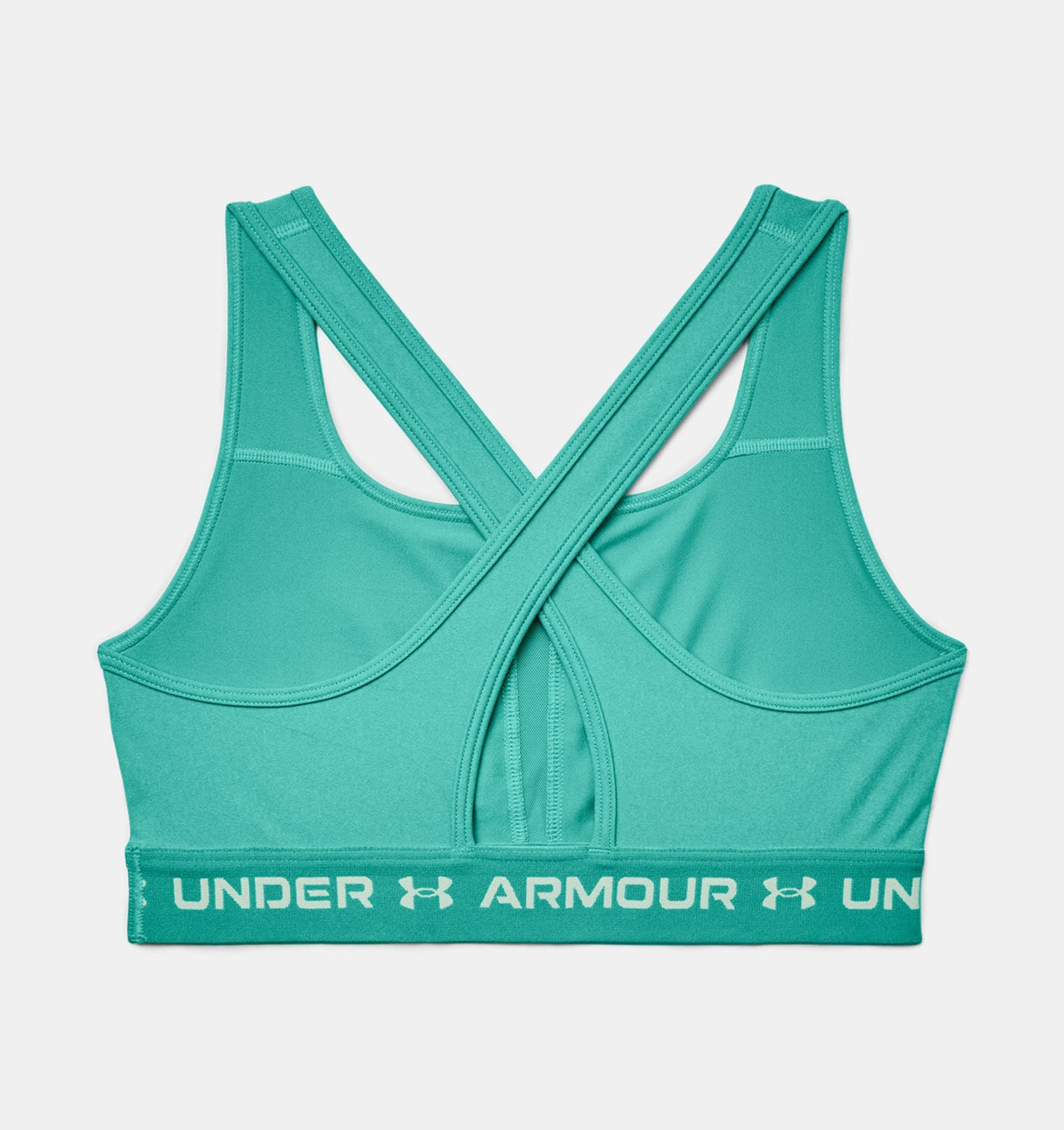 Under Armour Women Mid Crossback Heather Sports Bra - Strategic Support for Medium-Intensity Activities