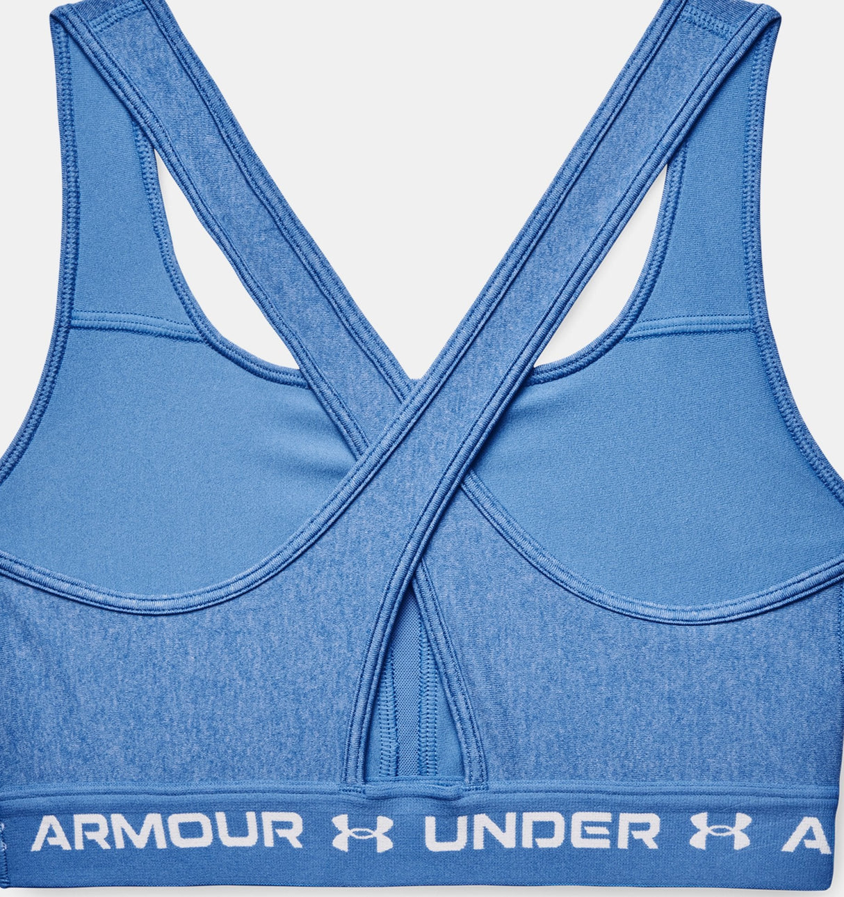 Under Armour Women Mid Crossback Heather Sports Bra - Strategic Support for Medium-Intensity Activities