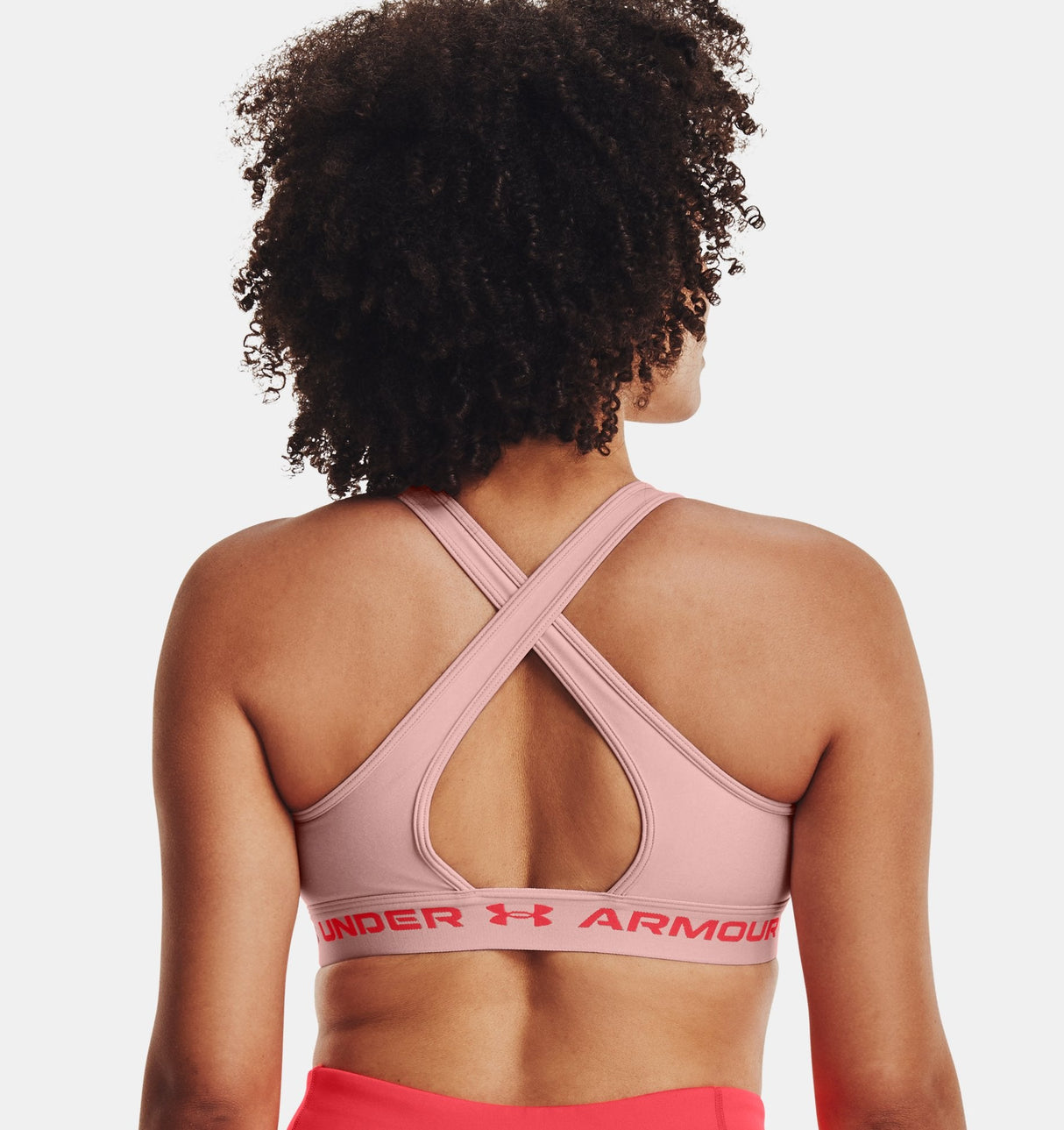 Under Armour Women Mid Crossback Heather Sports Bra - Strategic Support for Medium-Intensity Activities