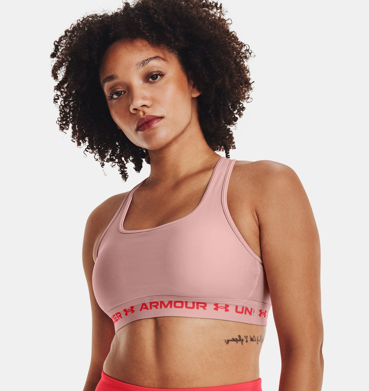Under Armour Women Mid Crossback Heather Sports Bra - Strategic Support for Medium-Intensity Activities
