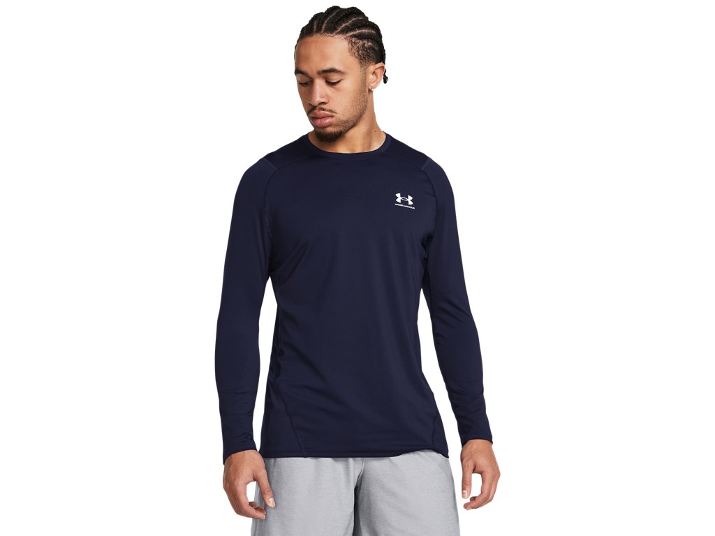 Under Armour Mens HeatGear Fitted Long Sleeve Baselayer - Superior Sweat Wicking