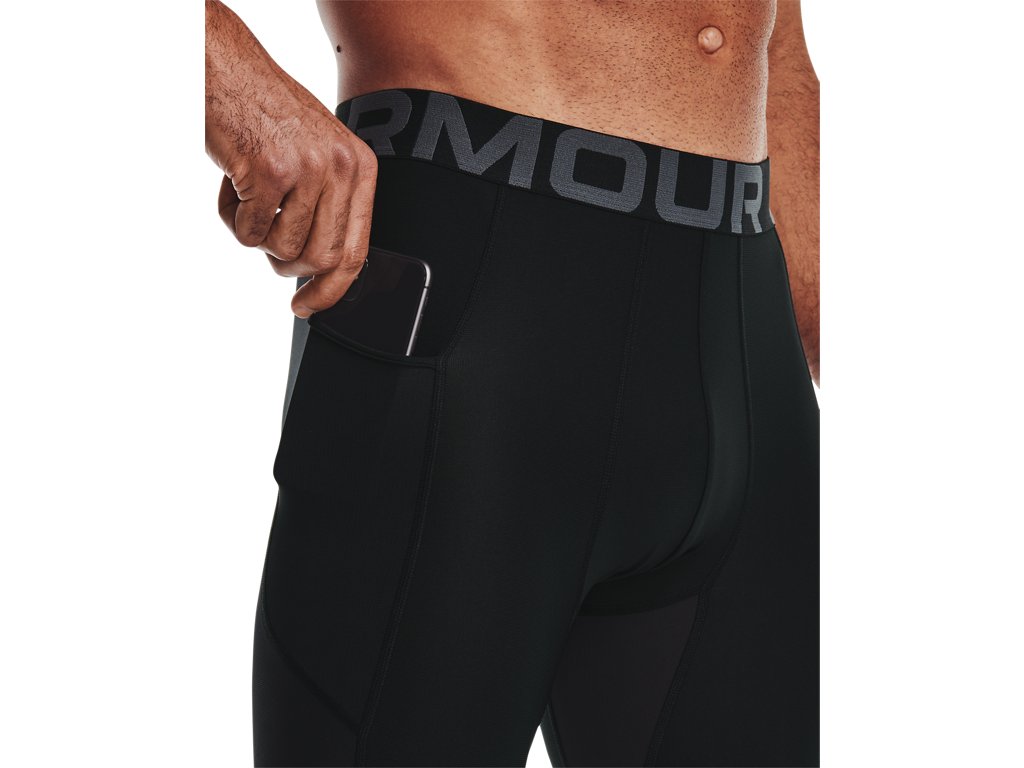 Under Armour Mens HeatGear Three Quarter Leggings - Sweat Wicking and Ultra-Tight Fit