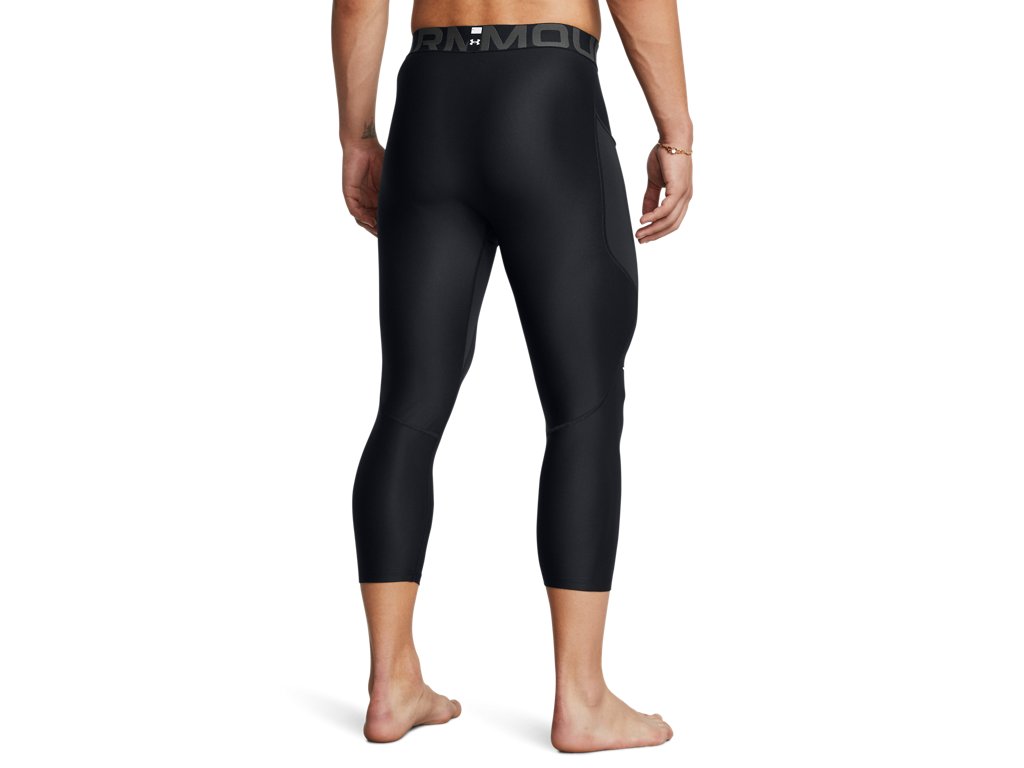 Under Armour Mens HeatGear Three Quarter Leggings - Sweat Wicking and Ultra-Tight Fit