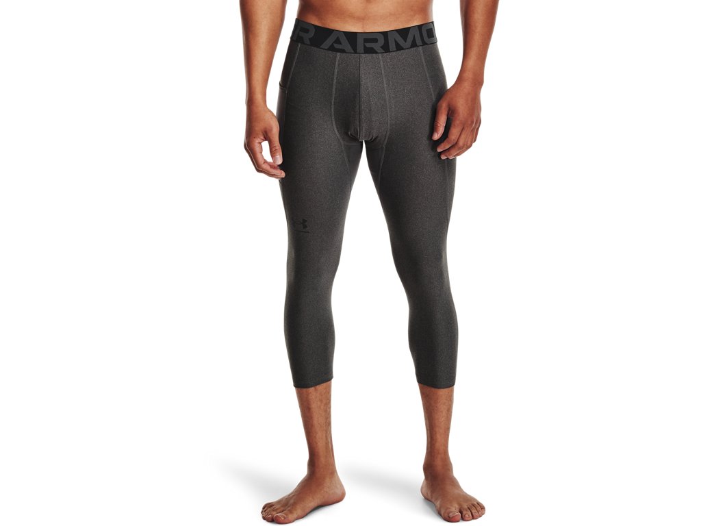 Under Armour Mens HeatGear Three Quarter Leggings - Sweat Wicking and Ultra-Tight Fit