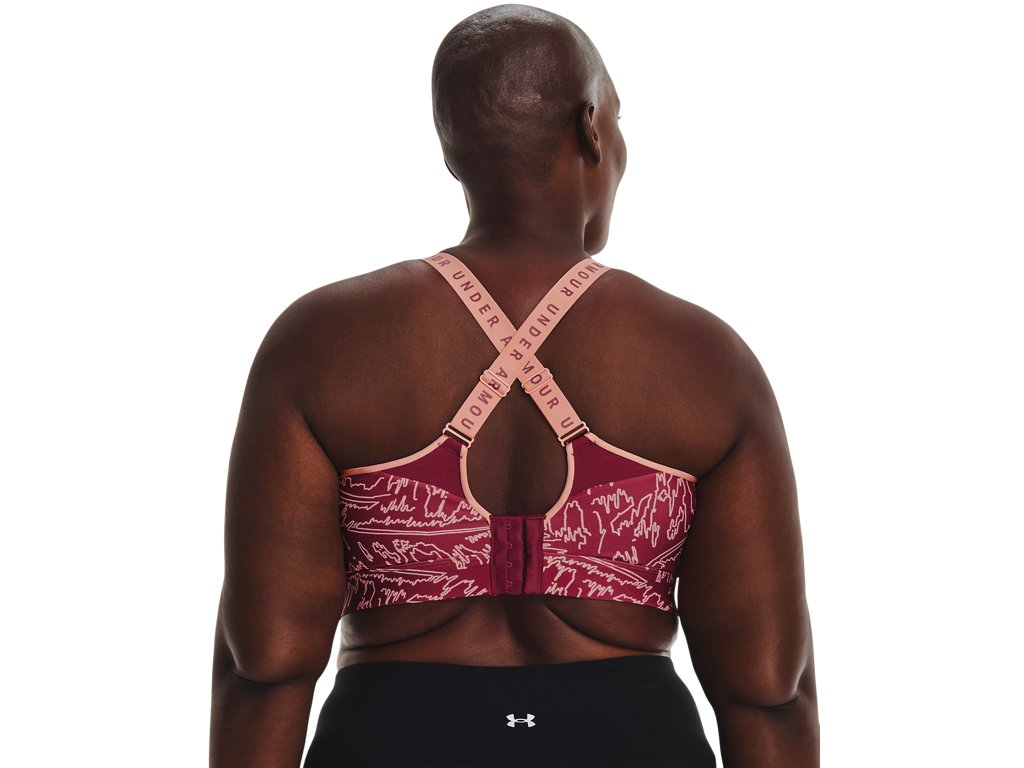 Under Armour Women Infinity High Printed Sports Bra - Aerodynamic Padding